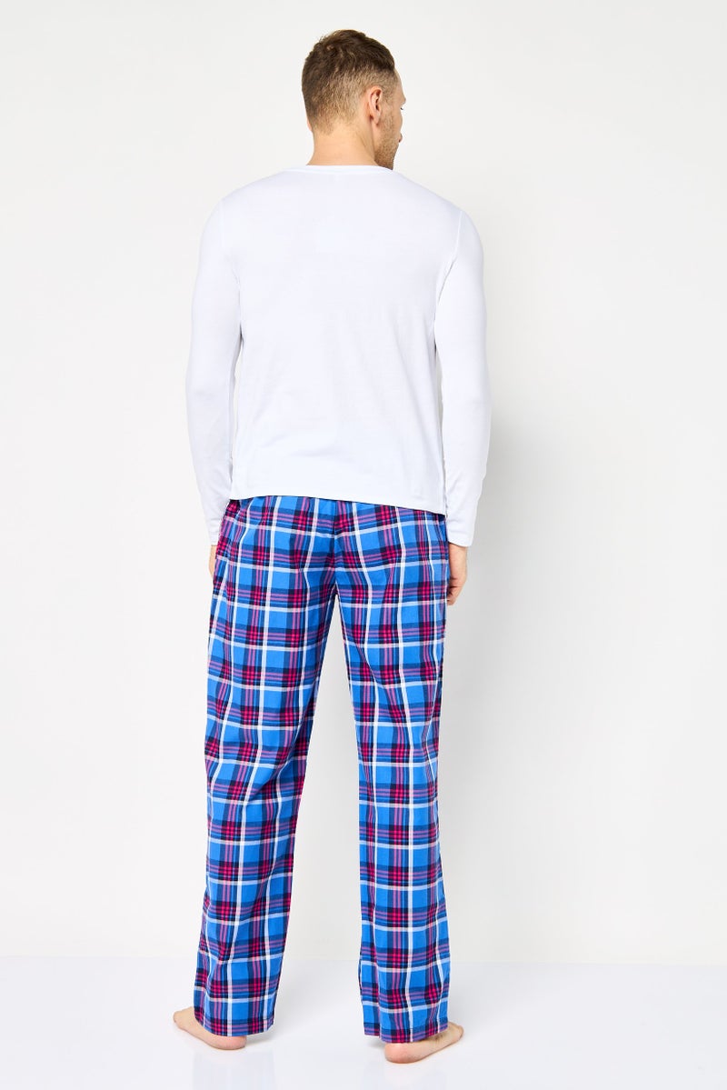 MOSCHINO Men 2 Piece Embroidered Logo Pajama Set, Multicolor - Image 4